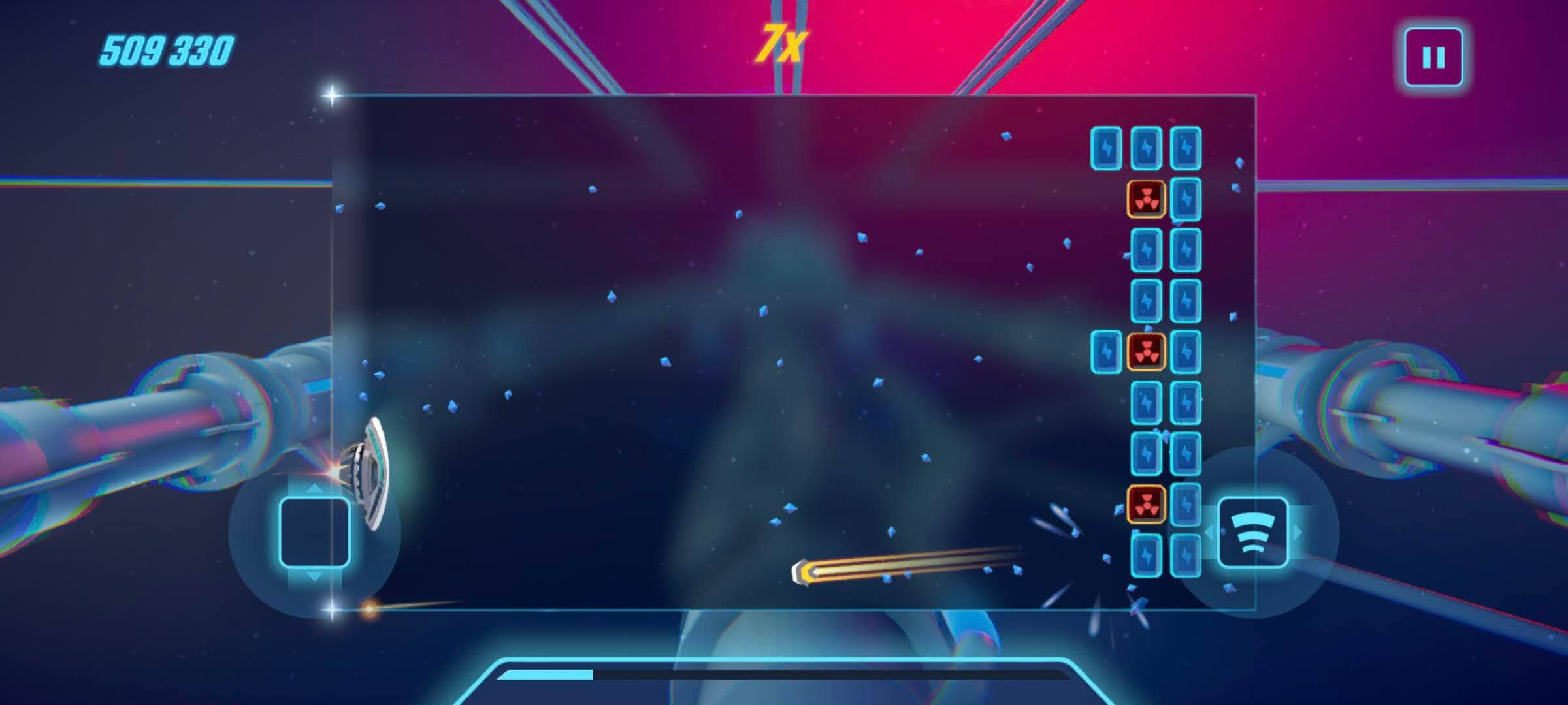 Le jeu mobile Shatter.