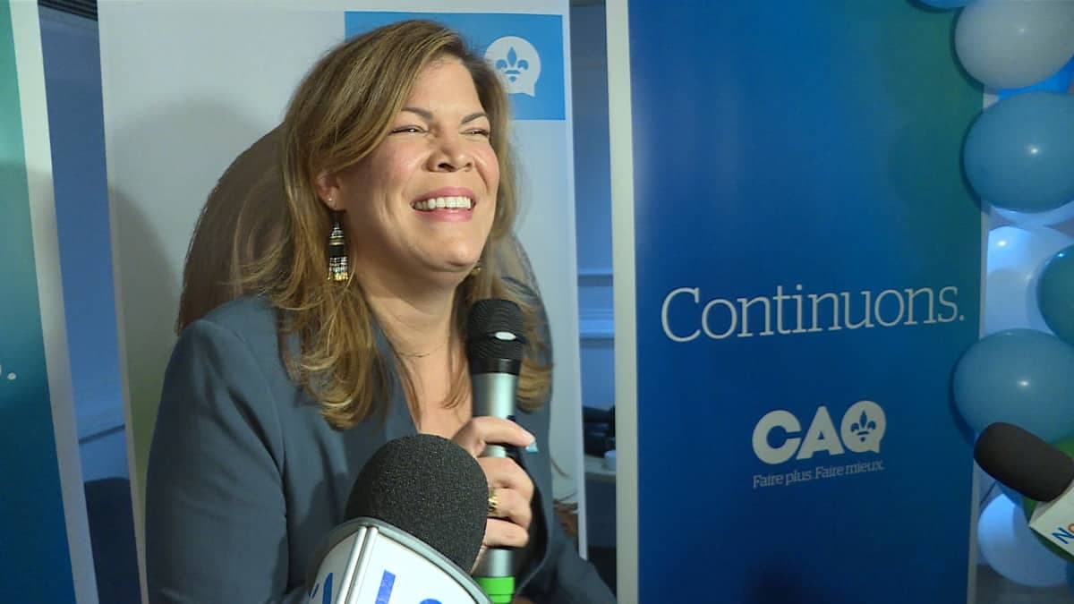Kateri Champagne Jourdain, première femme innue élue sous la bannière de CAQ députée de Duplessis.Lundi 3 octobre 2022. ALEXANDRE CANTIN / TVA Nouvelles