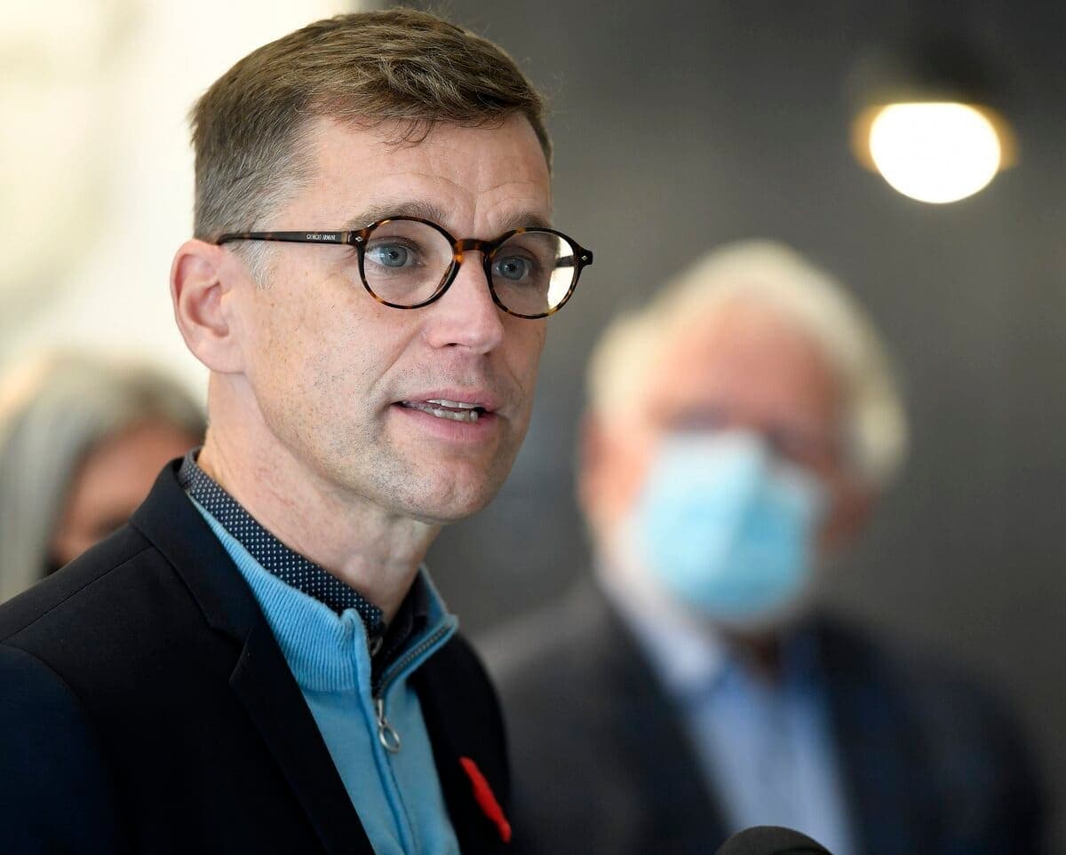 Le candidat à la mairie de Québec, Bruno Marchand