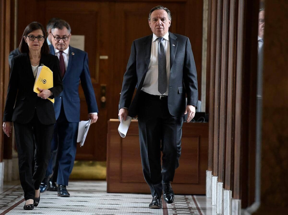 Danielle McCann, Horacio Arruda et François Legault