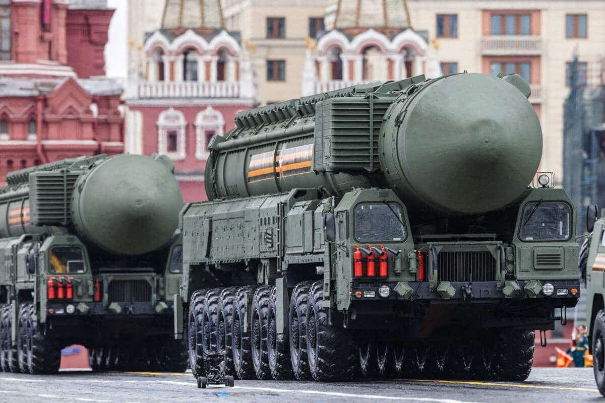 Le défilé du 9 mai 2021 à la Place Rouge, devant le Kremlin, à Moscou.