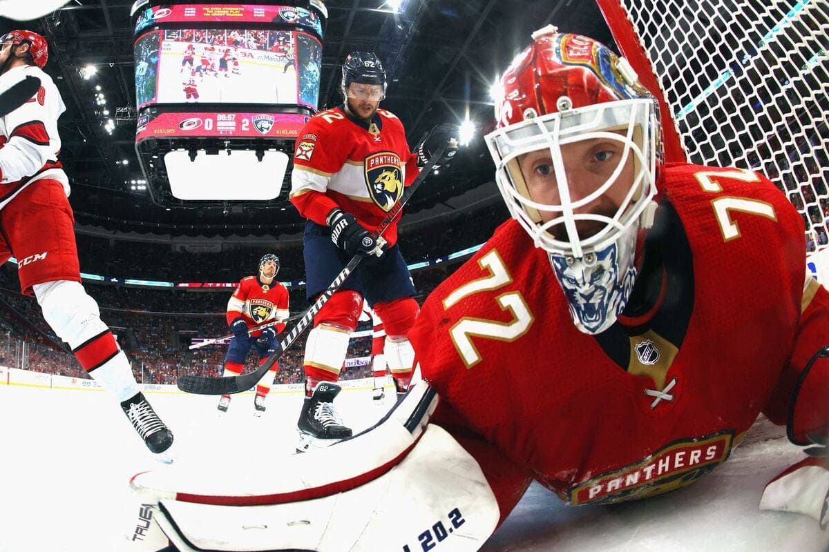Sergei Bobrovsky en finale de l'Est contre les Hurricanes de la Caroline.