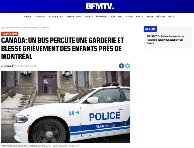 Capture d'écran TVA Nouvelles