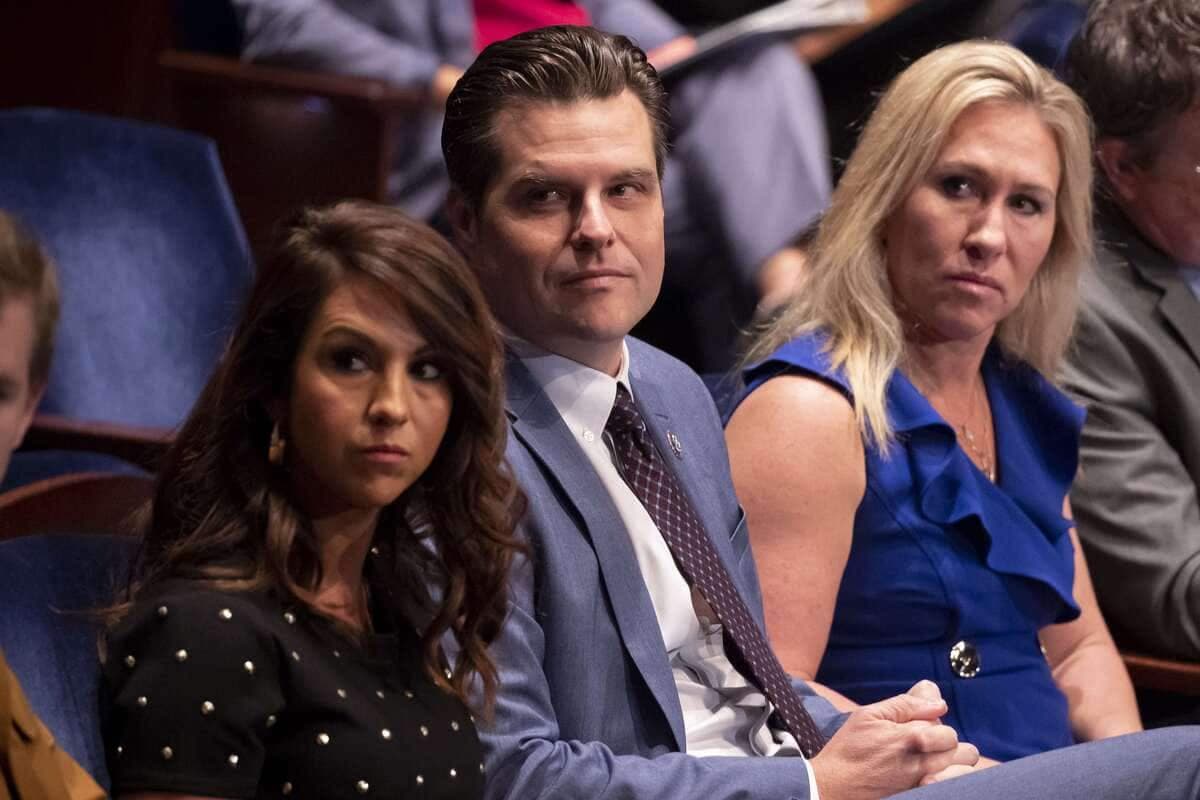 Lauren Boebert, Matt Gaetz et Marjorie Taylor Greene.
