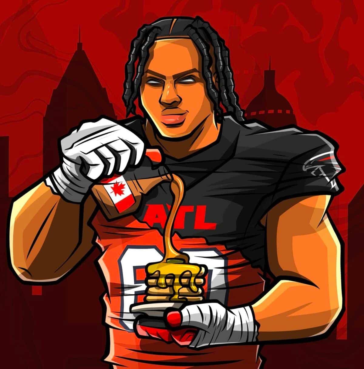 Les Falcons ont été créatifs pour souligner l'arrivée de Matthew Bergeron à Atlanta.