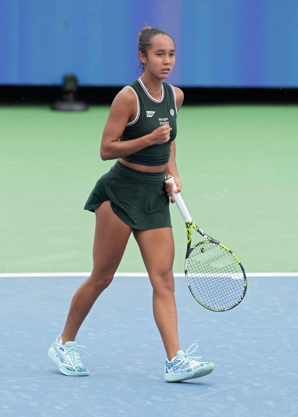 Leylah Fernandez au tournoi WTA 1000 de Cincinnati, en août dernier.