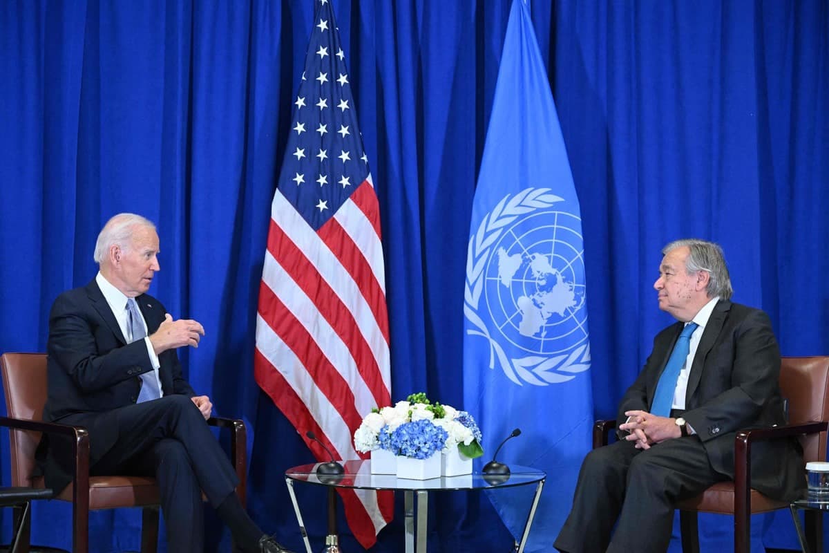 Joe Biden et le secrétaire général de l’ONU, Antonio Guterres.