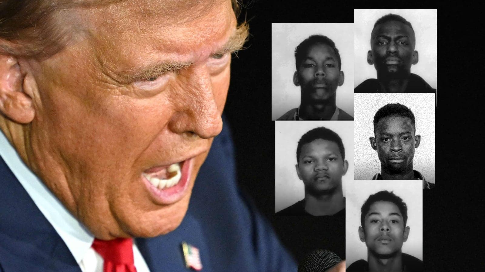Donald Trump et les membres des «Central Park Five»