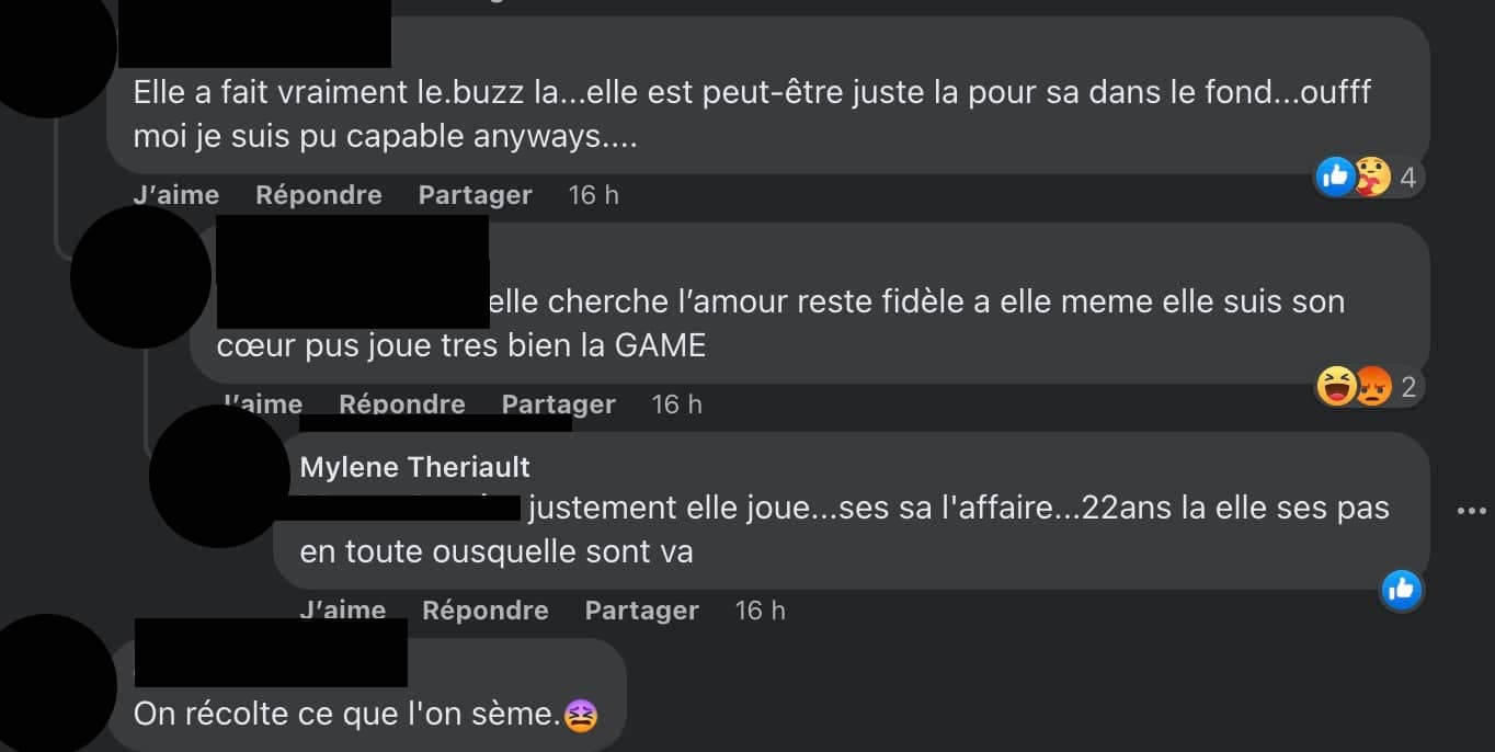 Capture d'écran Facebook