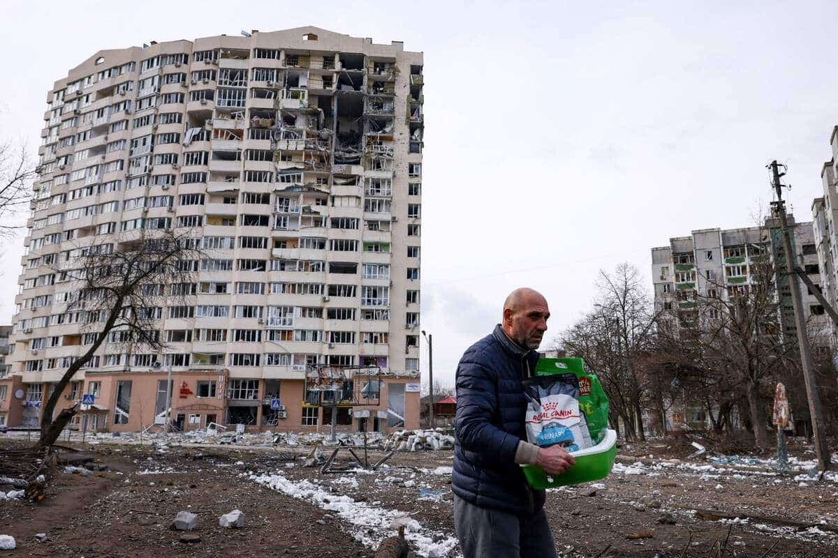 Le Ville de Tcherniguiv a été lourdement endommagée par les bombardements russes.