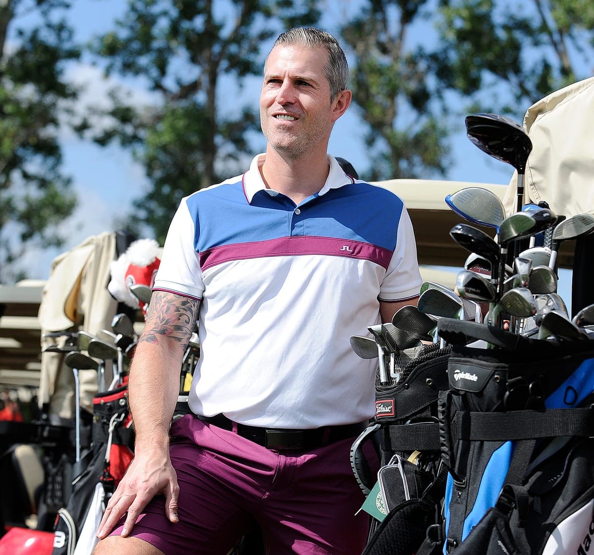 Éric Bélanger au tournoi de golf de Simon Gagné, en 2016.