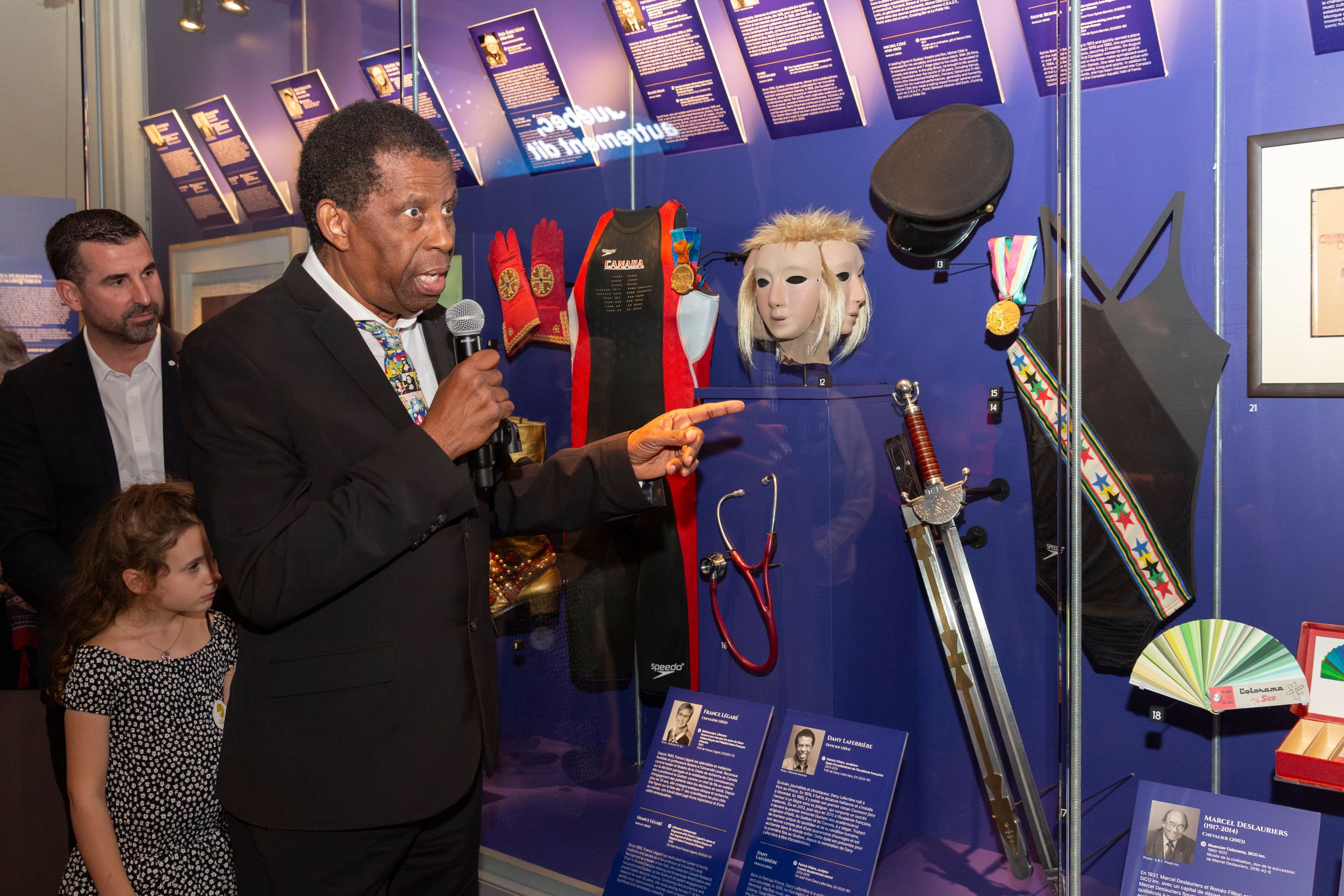 Dany Laferrière était de passage au Musée de la civilisation, mercredi soir, à Québec.