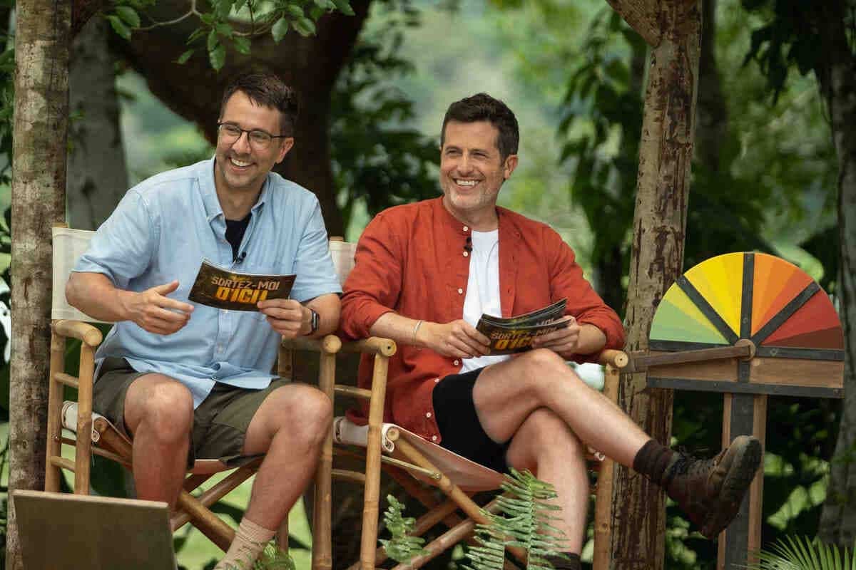 Les coanimateurs de «Sortez-moi d'ici!», Alexandre Barrette et Jean-Philippe Dion.