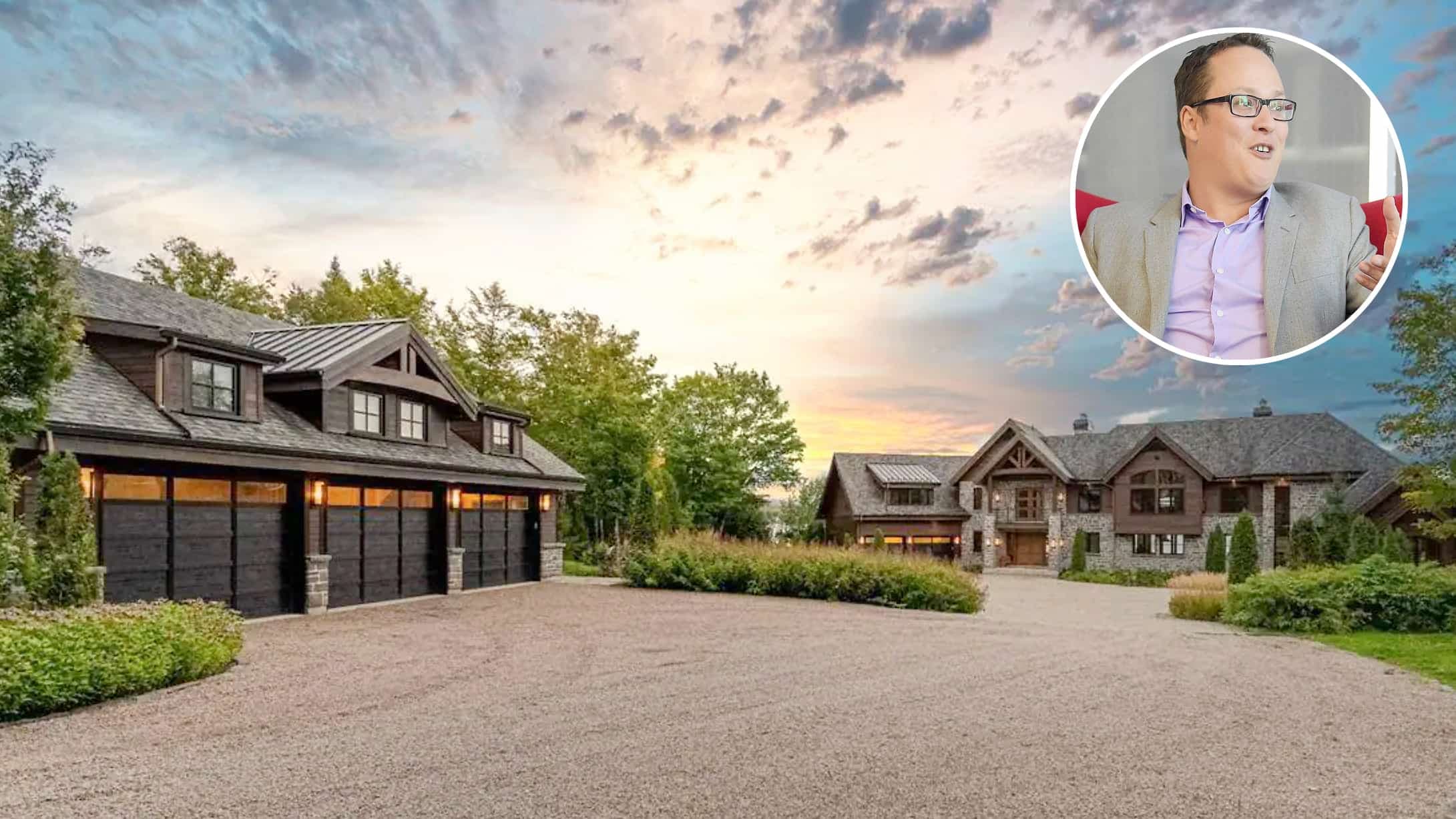 Le président de Crakmedia, Nicolas Chrétien (en mortaise), a récemment fait l’achat d’une maison de près de 6 millions de dollars à Lac-Saint-Joseph, au nord de Québec.