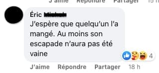 Capture d'écran tirée de Facebook