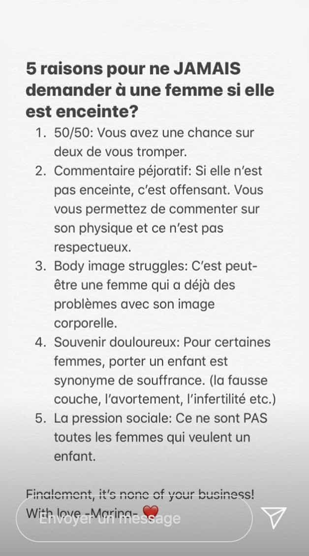 Capture d'écran Instagram