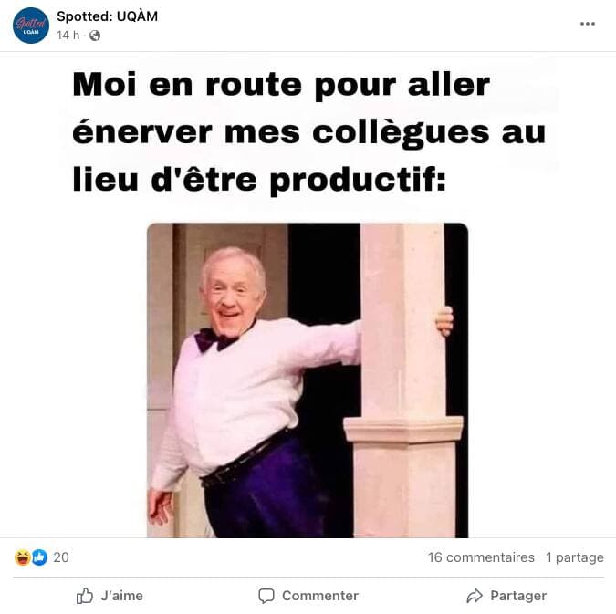 PHOTO Capture d'écran tirée de la page Facebook Spotted: UQÀM