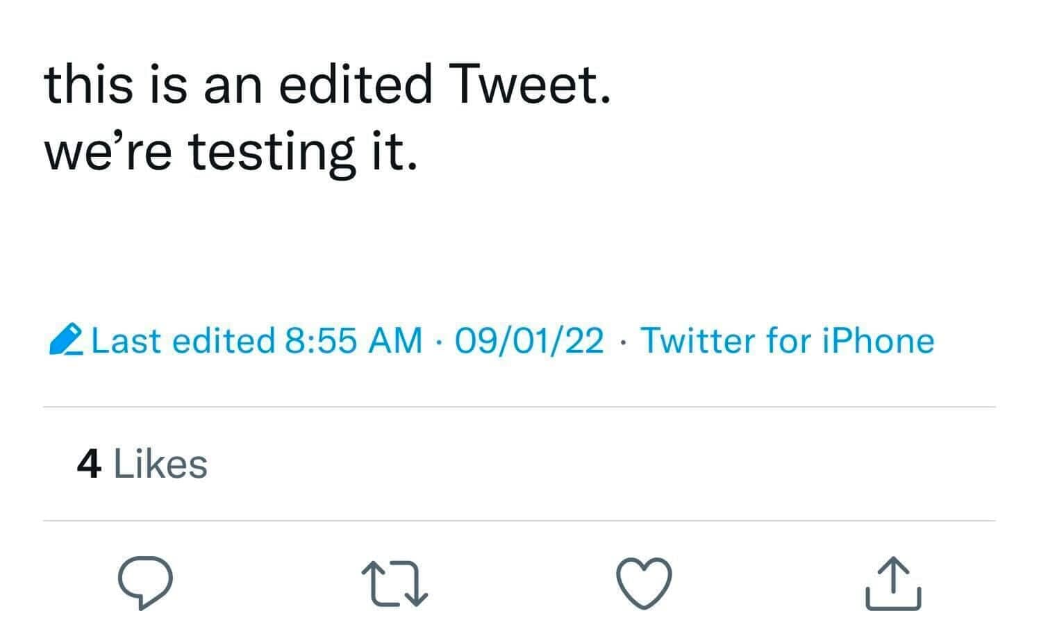 Exemple d'un tweet modifié