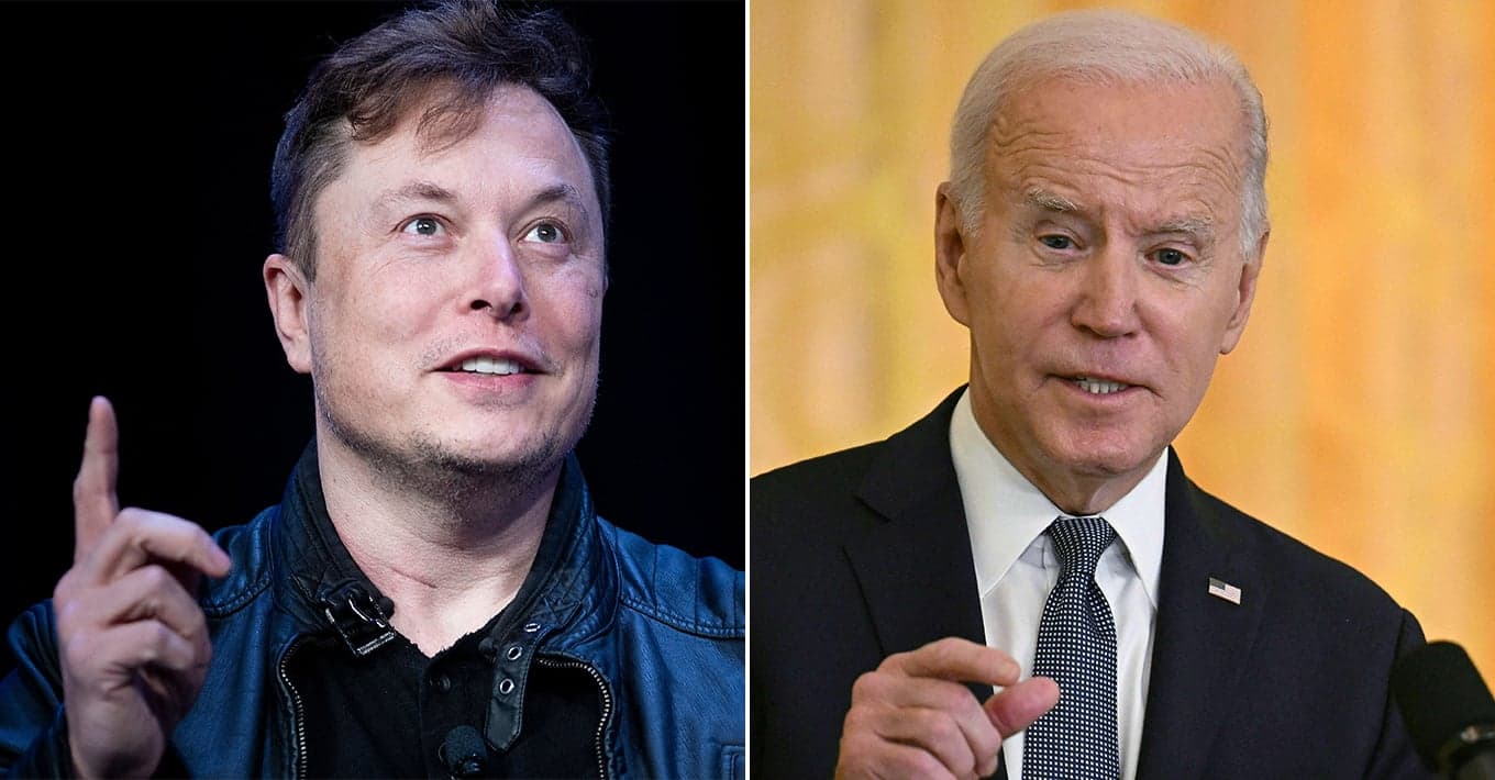 Elon Musk et Joe Biden