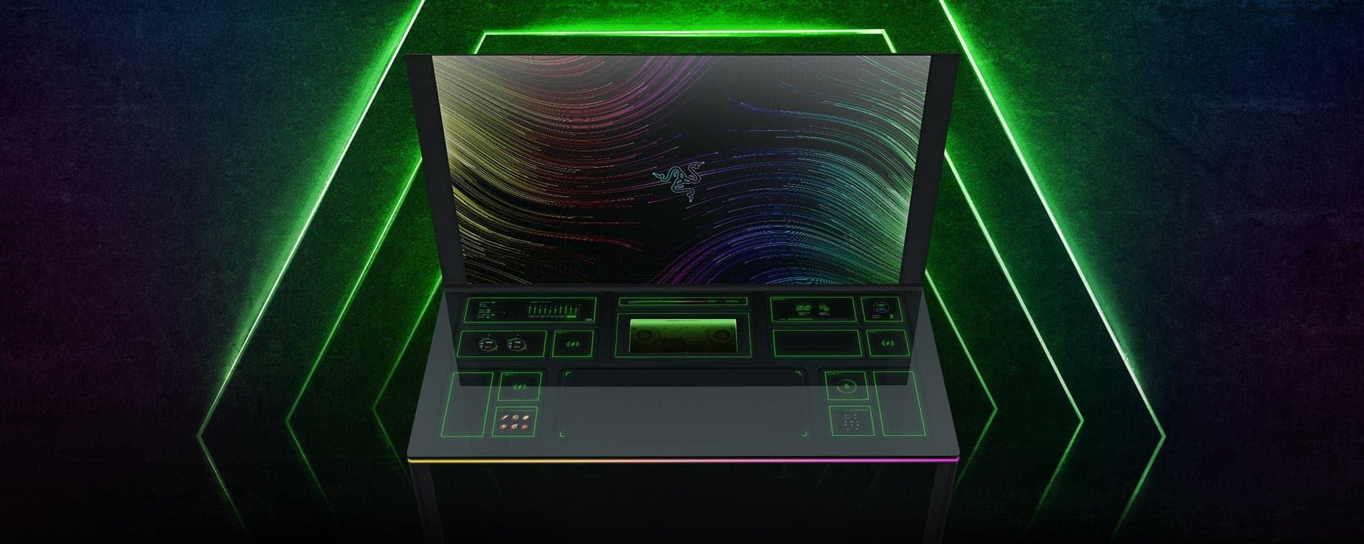 Le concept de bureau Project Sophia de Razer semble tout droit sorti d’un film de science-fiction.