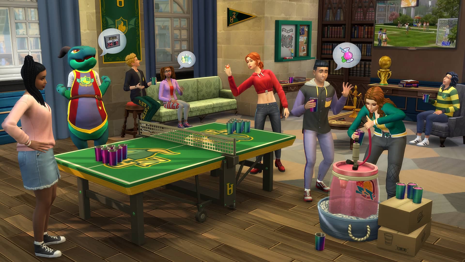 Le jeu The Sims 4, extension «À la fac»