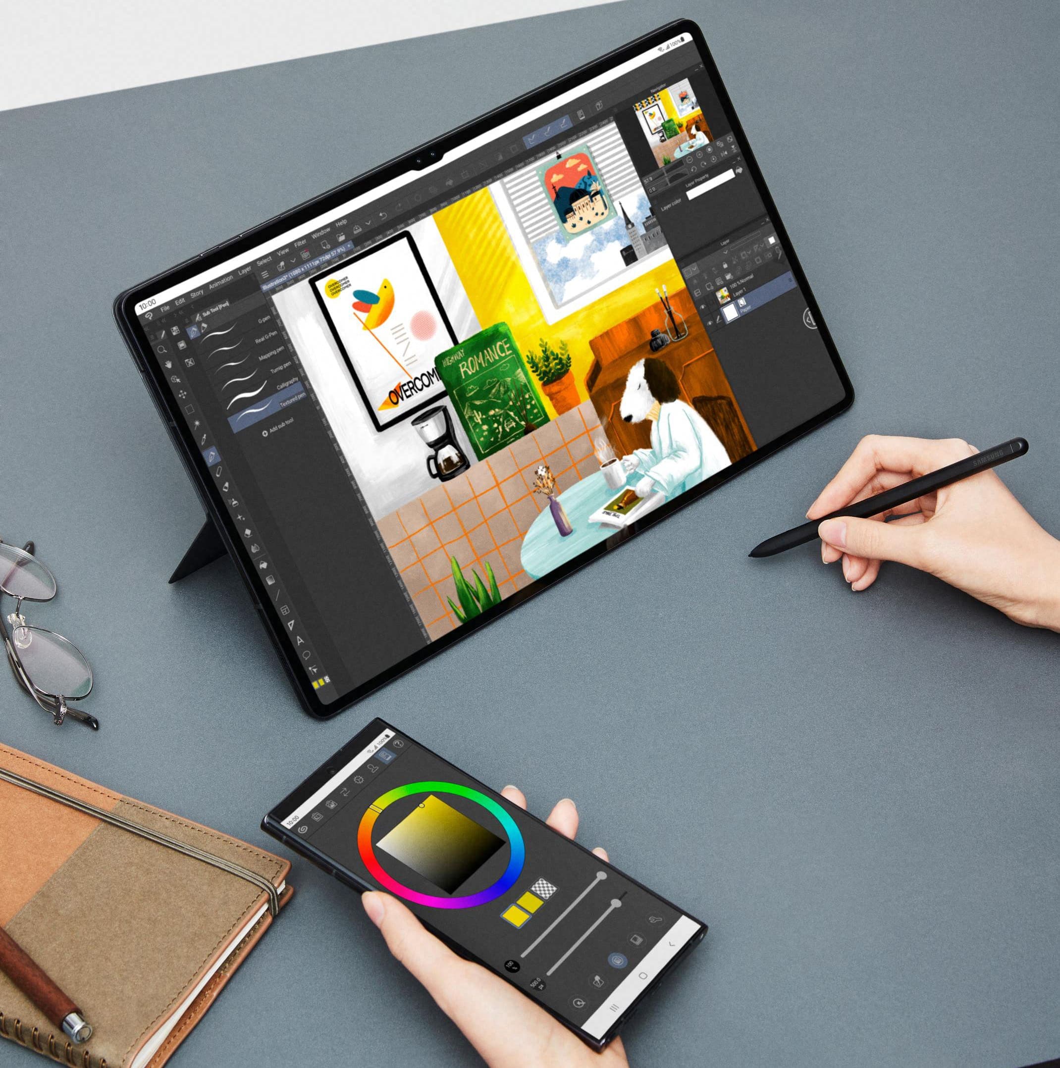 Le stylet S-Pen peut être utilisé sur son téléphone pour contrôler sa tablette.
