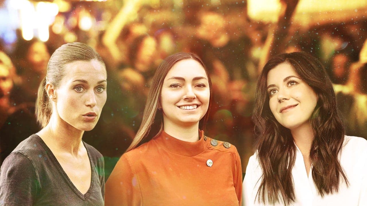 La première ministre de la Finlande, Sanna Marin, la mairesse de Chapais, Isabelle Lessard, et la mairesse de Longueuil, Catherine Fournier
