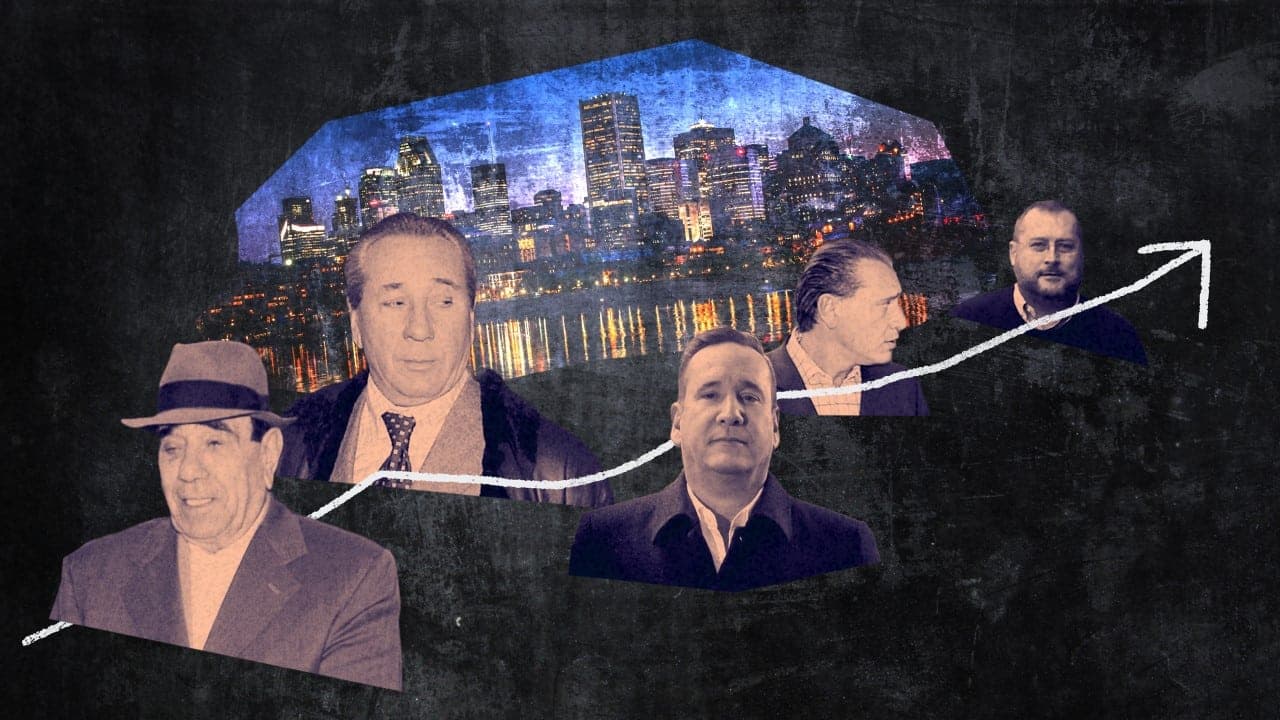 De gauche à droite: Nicolo Rizzuto, Vito Rizzuto, Leonardo Rizzuto, Nicolo Jr. Rizzuto, Francesco Del Balso.