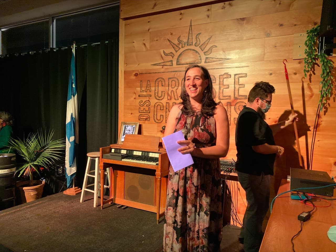 Alexandra Labbé rayonnante après sa victoire dimanche au restaurant la Croisée des chemins à Chambly.