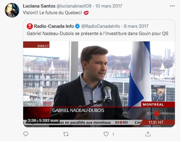 Capture d'écran Twitter