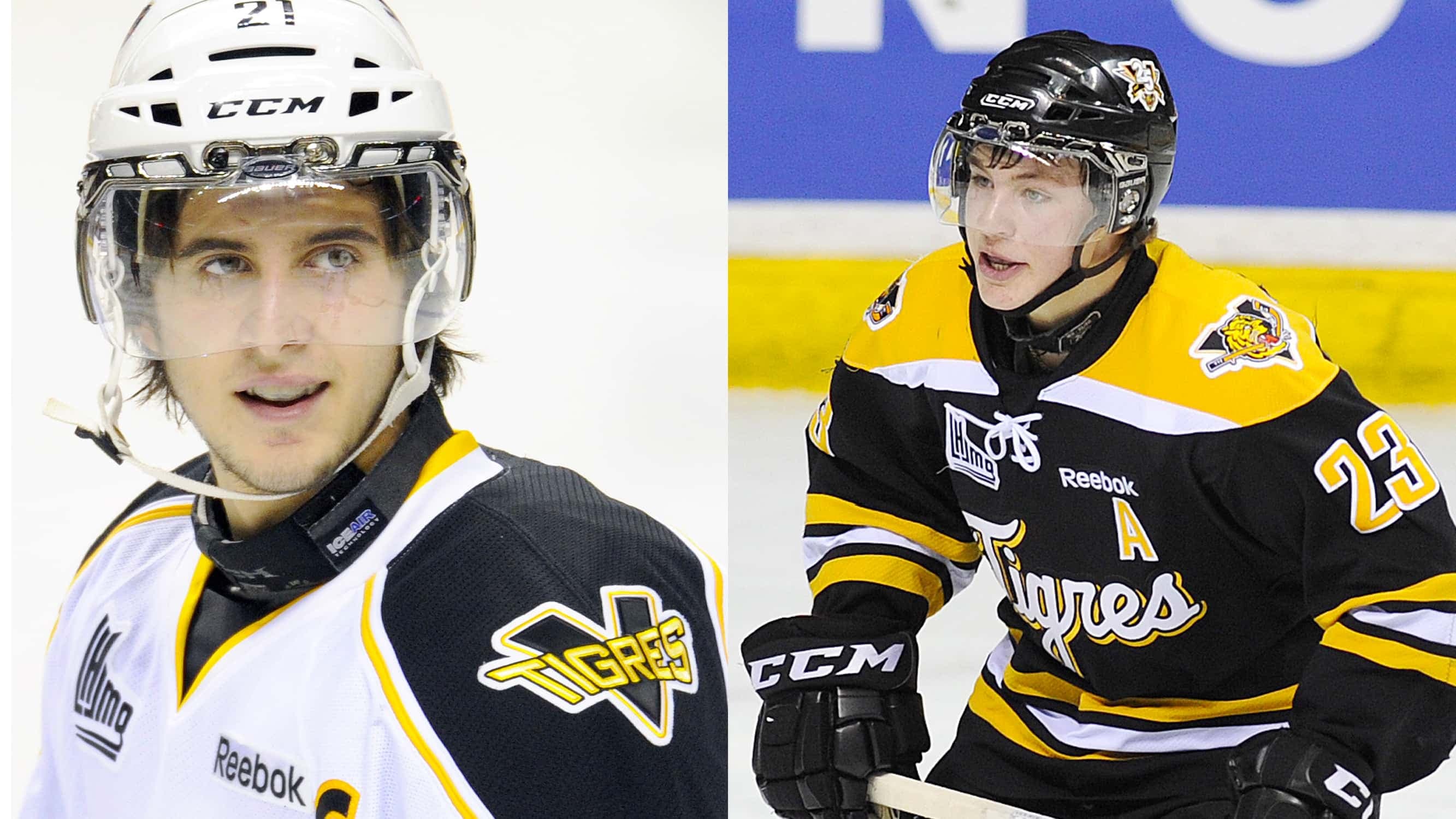 Phillip Danault (à gauche) et Yanni Gourde ont été coéquipiers chez les Tigres de Victoriaville.