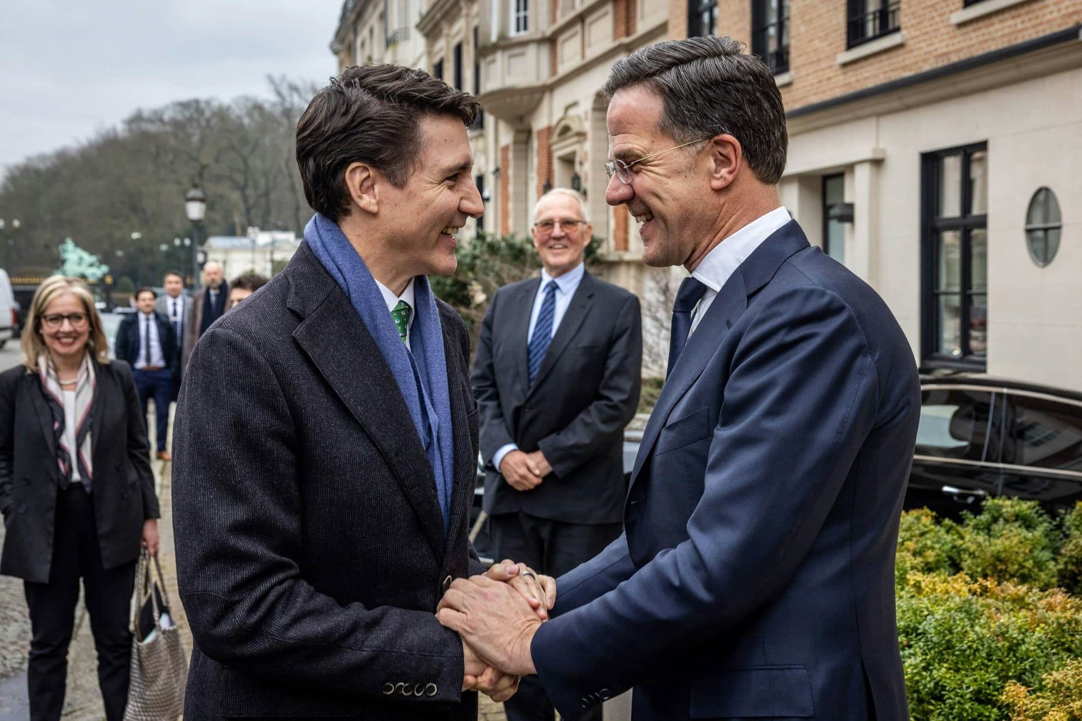 Justin Trudeau a rencontré le secrétaire général de l’OTAN, Mark Rutte, le 12 février 2025.